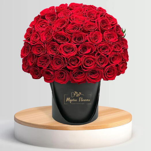 Rosas rojas premium en caja