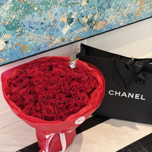 95 красных роз