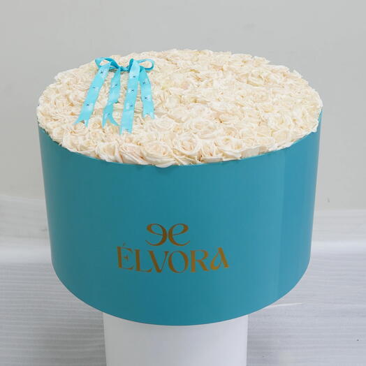 IVORY ROSES CLOUDY BOX