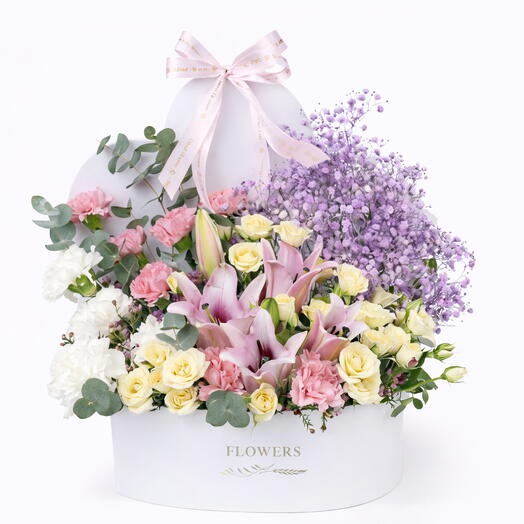 Коробка «Пастельная цветочная мелодия»