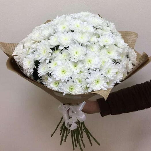 Bouquet de 11 chrysanthèmes blancs