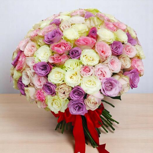 101 Mixed Roses Bunch