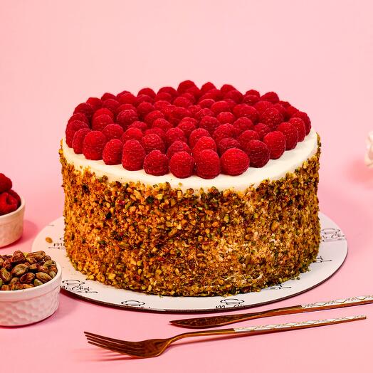 Raspberry Pistachio Cake