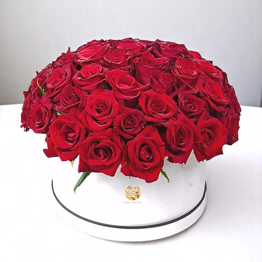 Girlfriend - 40 Red Roses in White Box