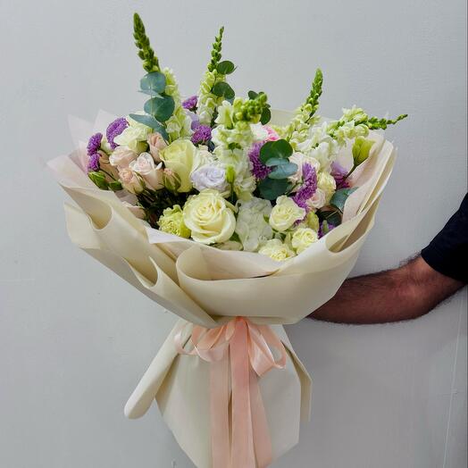 Пастельный микс - букет цветов