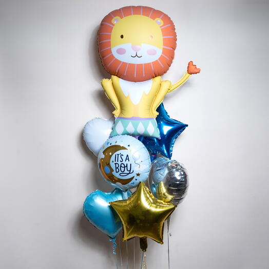 Set de globos metalizados Rey León Es un niño 7420