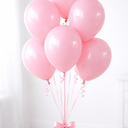 Набор из 6 светло-розовых шаров