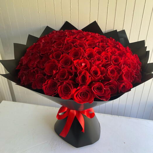 101 красная роза