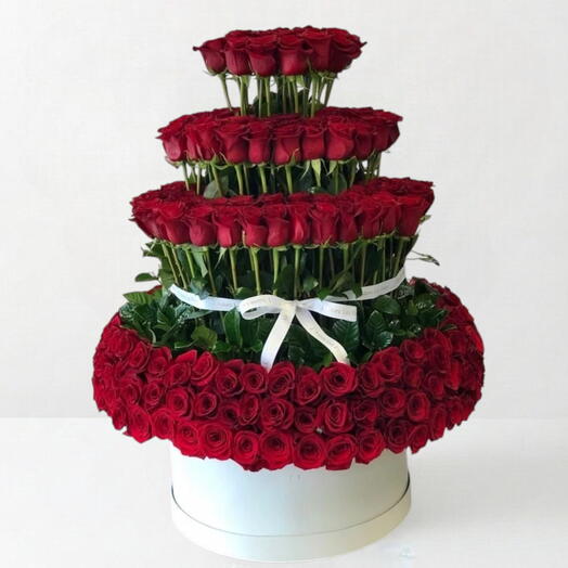 Deep Love_ valentine 101 Luxurious Long stem Red Rose Arrangement