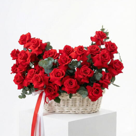 Valentina Basket- Red Roses Basket