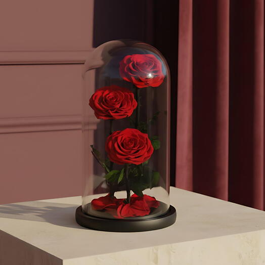 Trio Red Infinity Roses Valentine s Day