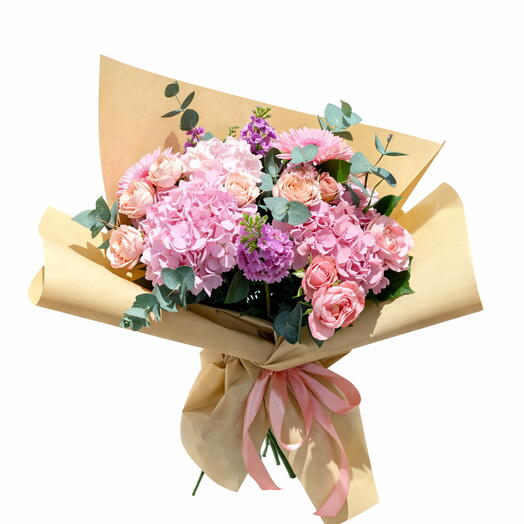 Премиальный розовый букет