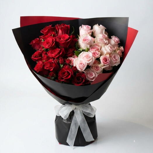 Red Rose Pink Rose Bouquet For Mother