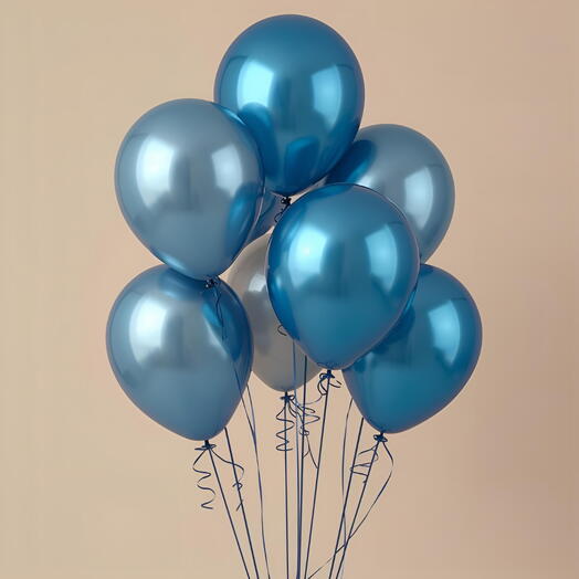 Blue Helium Balloon Set of 9 – Elegant Party Decoration