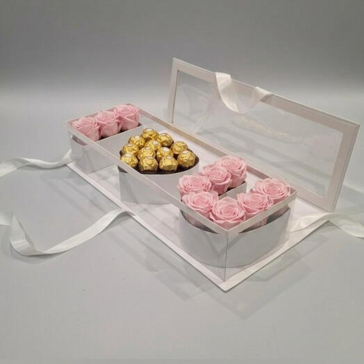 Mothers Day I Love You Box - Pink Roses Gift Mothers Day Gift