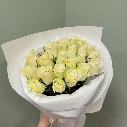 Pure Elegance White Rose Bouquet