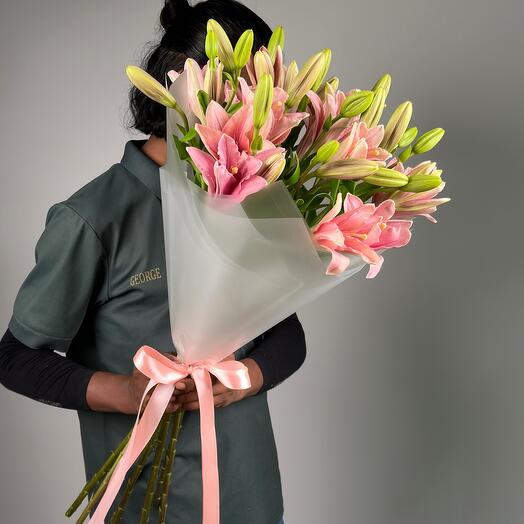11 Pink Lilies -657