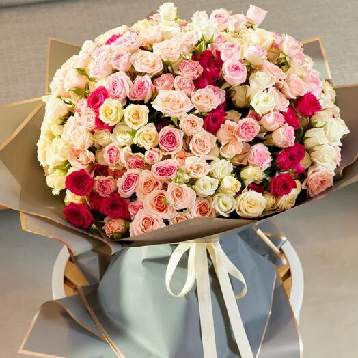 Spray rose mix bouquet Sunset