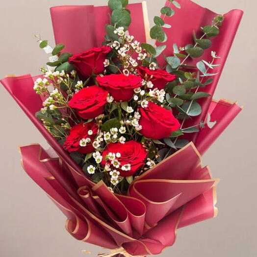 Bouquet de roses rouges Le choix de Cupidon pour la Saint-Valentin
