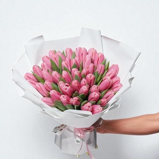 50 Baby pink tulips