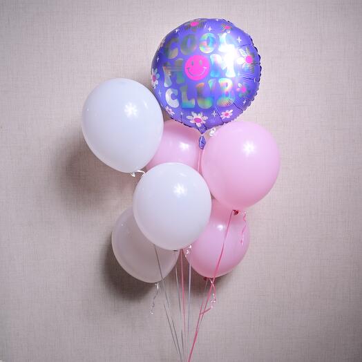 Pink And White Cool Mom Club Balloon Set 7048