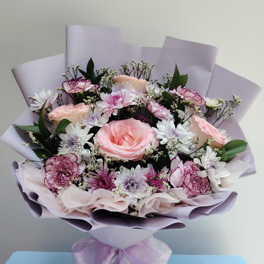 Фиолетово-розовый букет