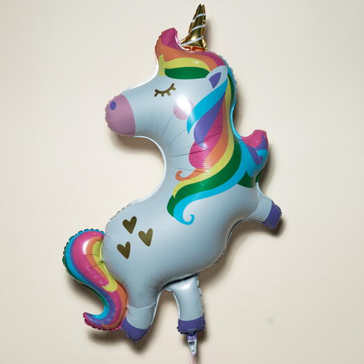 Фольгированный шар Радужный единорог 7311
