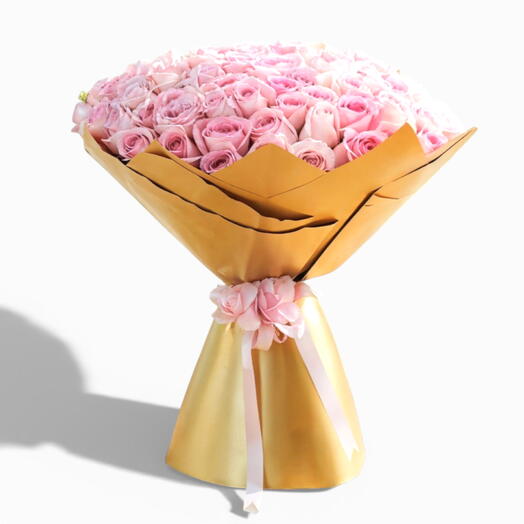 Valentine Spark – 101 Pink Roses Bouquet