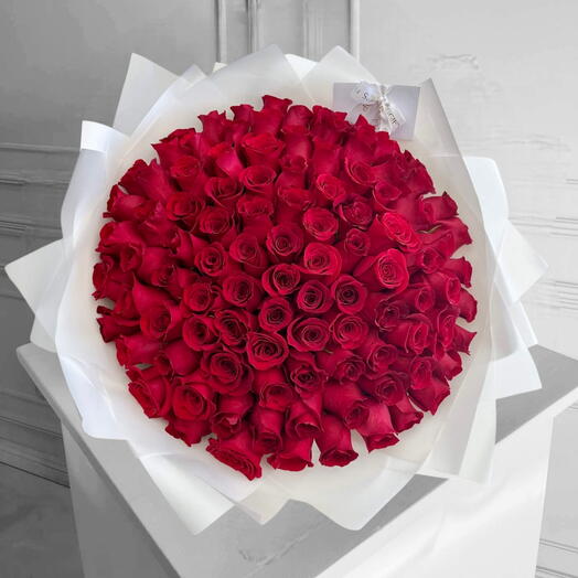 Sé mío _ Ramo lujoso de 99 rosas rojas para aniversario, cumpleaños o San Valentín