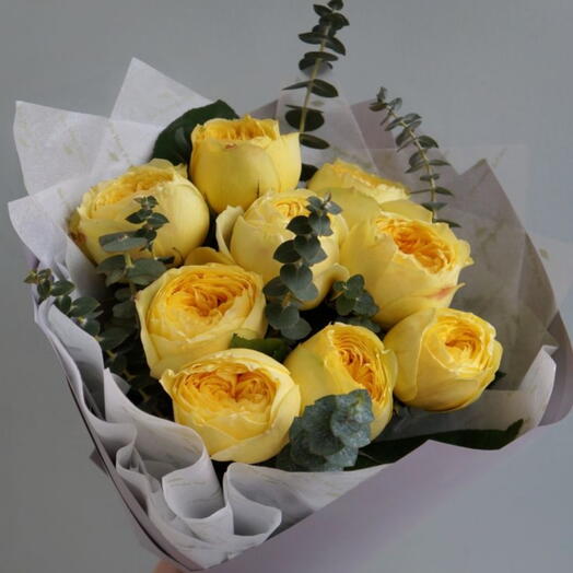 Yellow piones roses 9pic