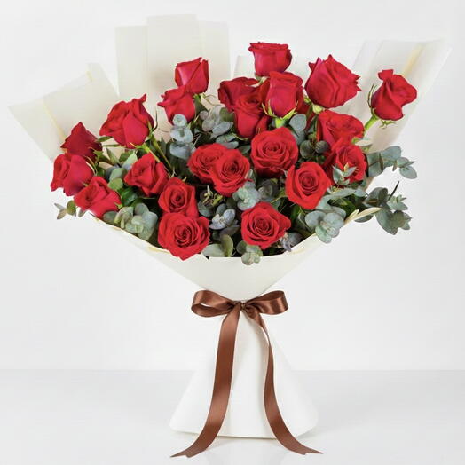 Romantic Promise Bouquet de 21 roses rouges