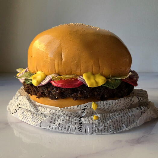 كعكة برغر ماكسي ثلاثية الأبعاد