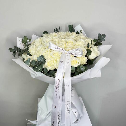51 Rosas Blancas - Rosas Ecuatorianas