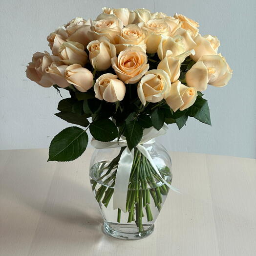 Peach Rose Vase of 31