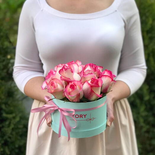 Rosas en una caja "De un corazón"