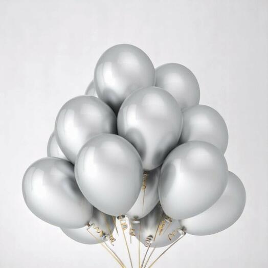 Silver color balloons