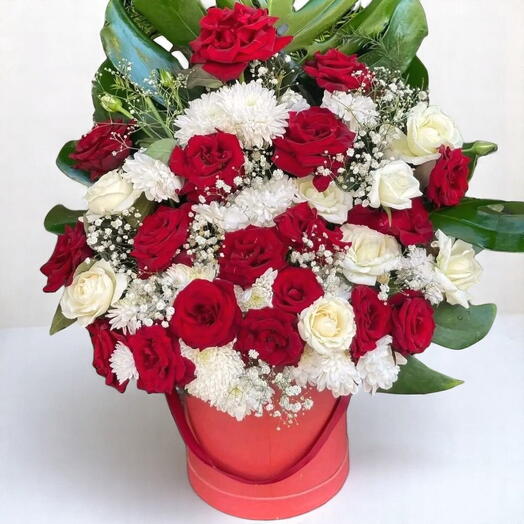 Elegant flowers in a box