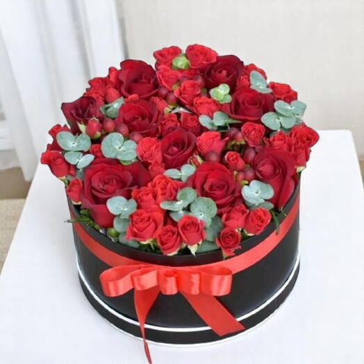 Roses in a black box