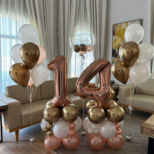 BBalloon composition for a real princess Helium Balloon Set