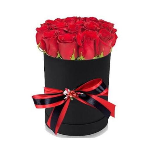 20 красных роз в коробке