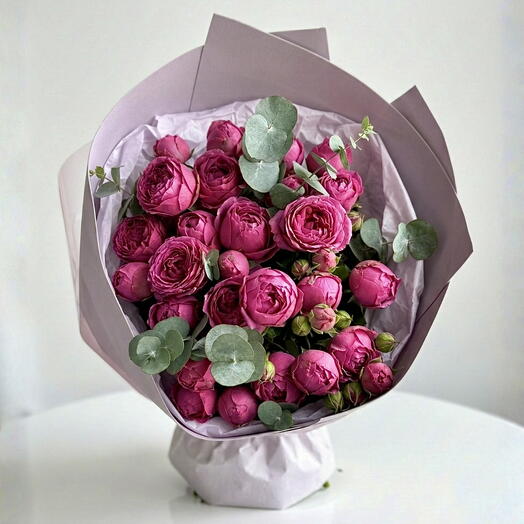 Silva Blush – 11 Premium Pink Peony Roses