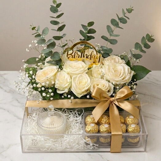 Роскошный подарочный набор цветов