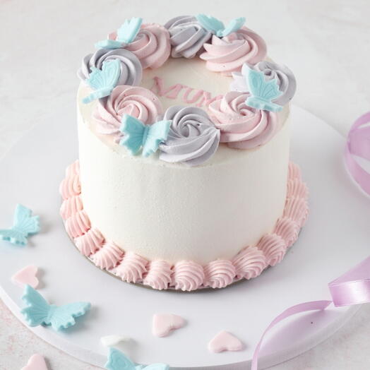 Floral Butterfly Mother s Day Mini Cake