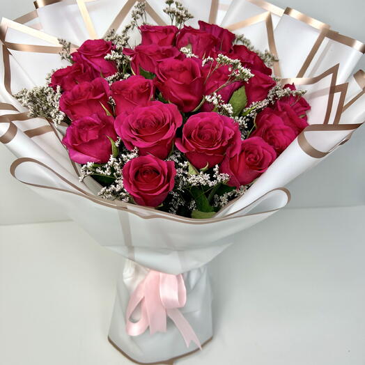Pink Romance Bouquet (21 roses)