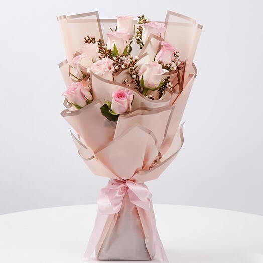 11 Pink Rose Elegant Mothers Day bouquet