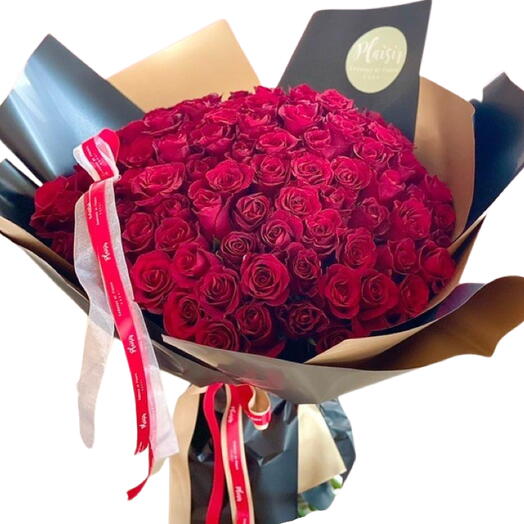 101 Wow red rose bouquet