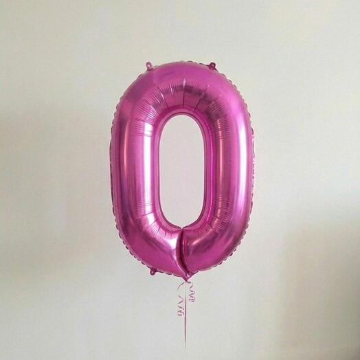 Number 0 Pink Helium Balloon 40 Inch – Giant Birthday Decoration | Abu Dhabi