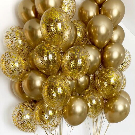 2 set gold balloons 50 pcs