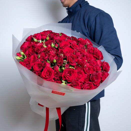 51 roses spray rouges -1412