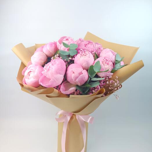 Fresh Pink Peony Premium Flower Bouquet